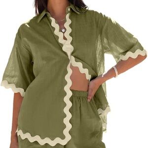 Amazon Scallop Short Set